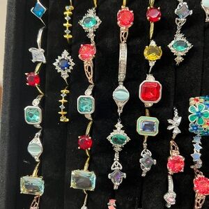 Elegant Multi-Color Gemstone Rings.